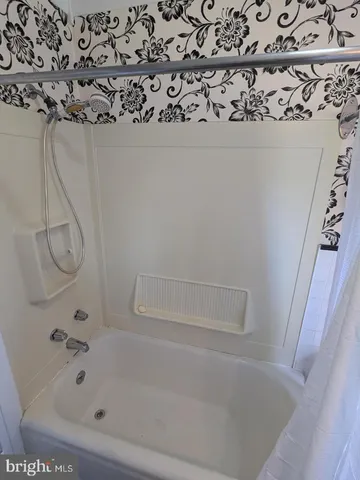 a close up of a bathtub