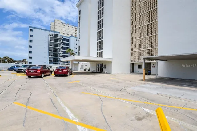 a view of a city with tall buildings