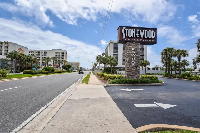 a building with trees in front of it