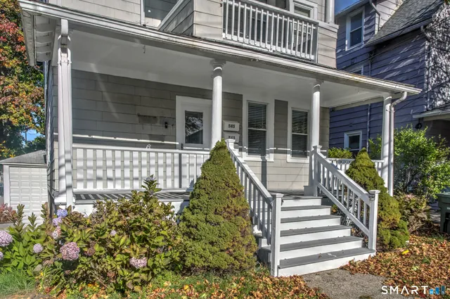 front view of a house with a porch