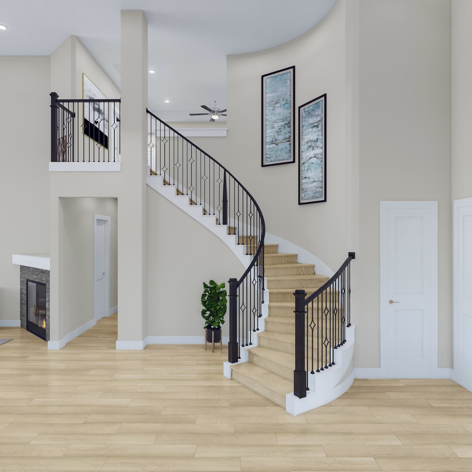 4636 Sterling Spgs Drive Spring, TX 77386 - Photo 2 of 8 a view of entryway and hall with wooden floor