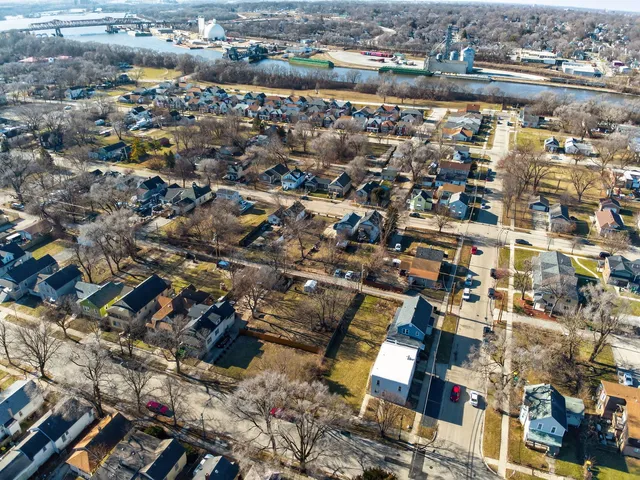 an aerial view of a city