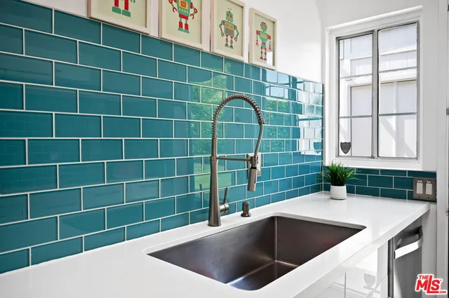 a view of a sink and window