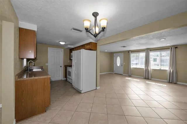 a view of a livingroom with a chandelier