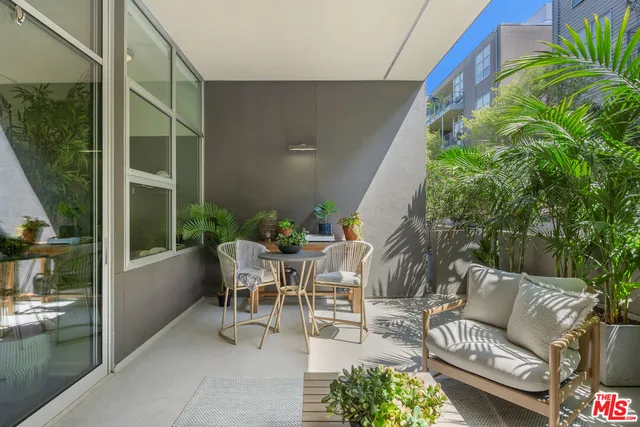 a outdoor space with furniture