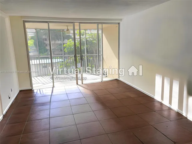 a view of a room with windows