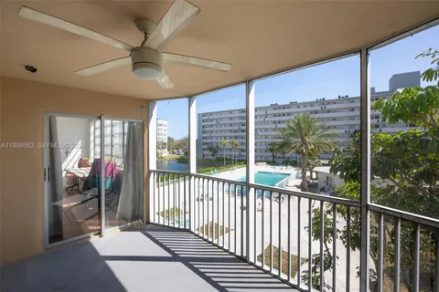 a view of a balcony