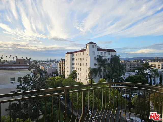 a view of city from balcony