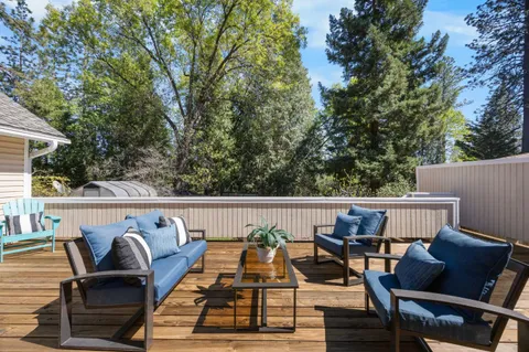 a view of a house with sitting area