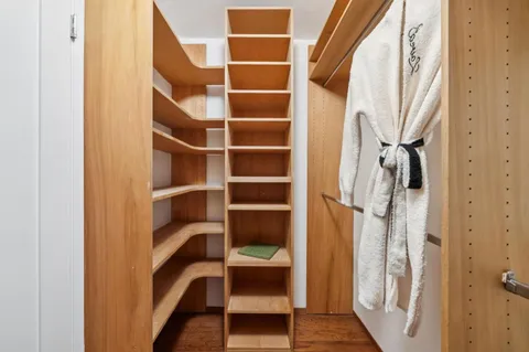 a view of a backyard with a garden and plants