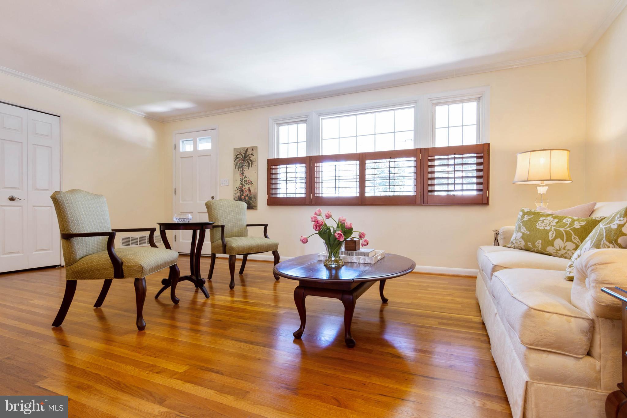Living Room With Plantation Shutters