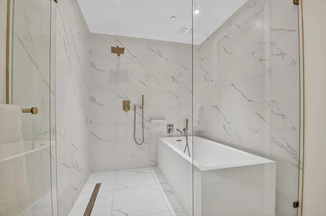 a view of a building with a street