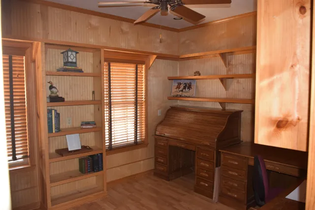 a room with furniture and a window