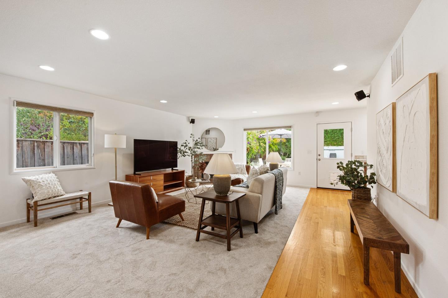 222 North 3rd Street Campbell, CA 95008 - Photo 17 of 35 a living room with furniture and a flat screen tv