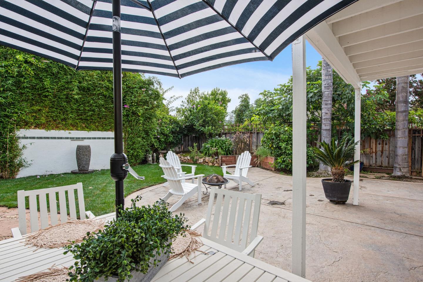 222 North 3rd Street Campbell, CA 95008 - Photo 29 of 35 a view of a patio with couches table and chairs and potted plants