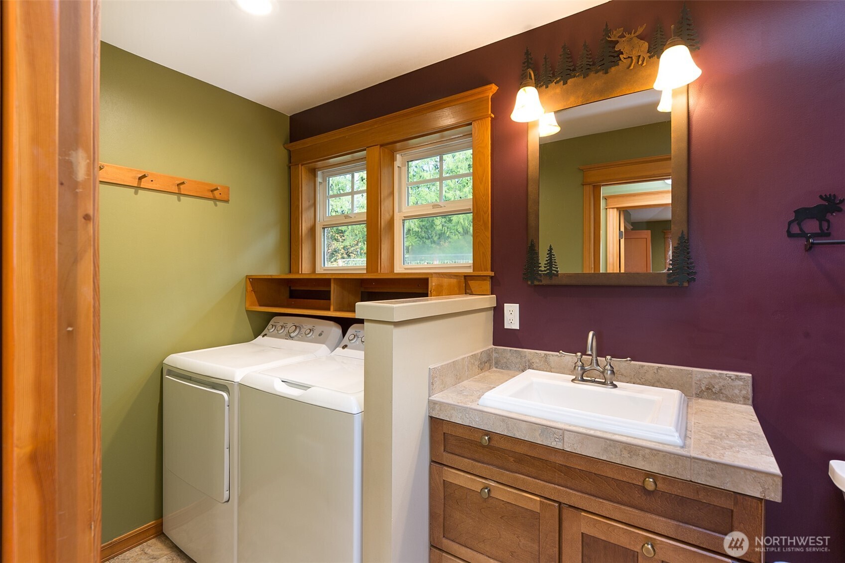 1083 Blyn Springs Road Sequim, WA 98382 - Photo 33 of 40 a utility room with dryer and washer