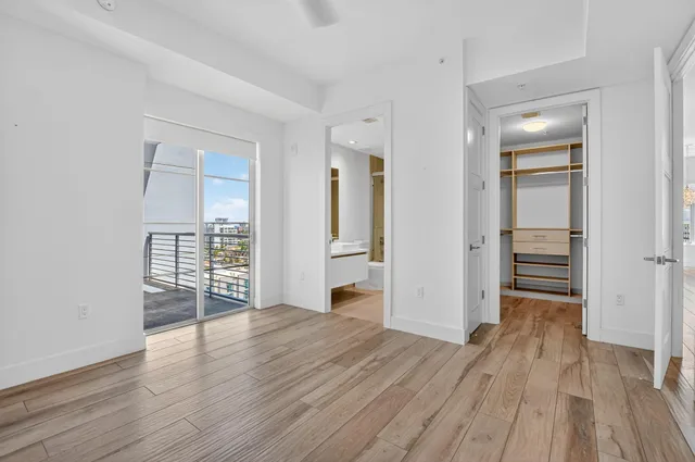 a view of a balcony with city view