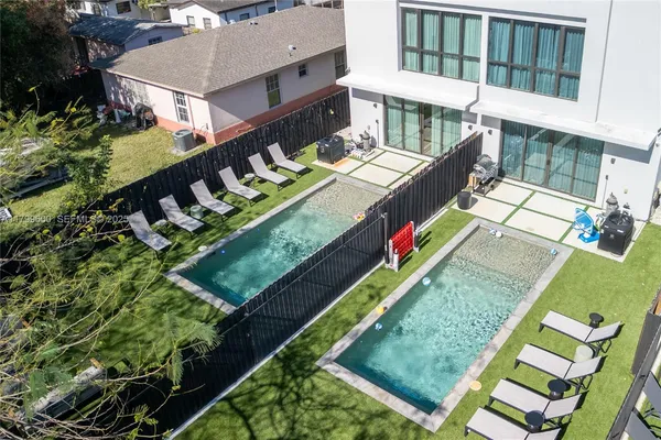 an aerial view of a city