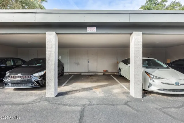 a view of car garage