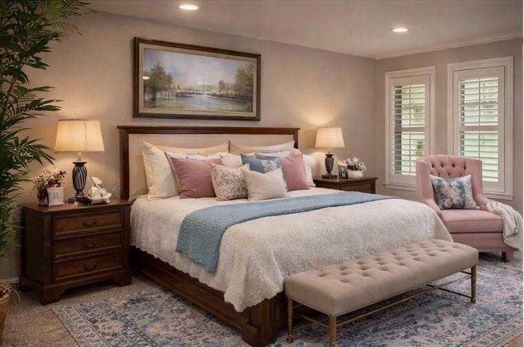 1305 Cliff Drive Graham, TX 76450 - Photo 26 of 37 a bedroom with a bed and a painting on the wall