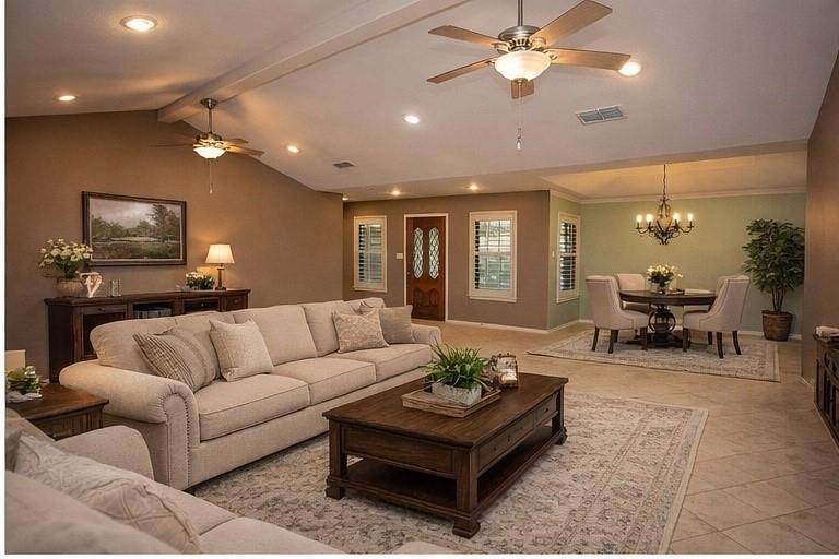1305 Cliff Drive Graham, TX 76450 - Photo 9 of 37 a living room with furniture and a flat screen tv