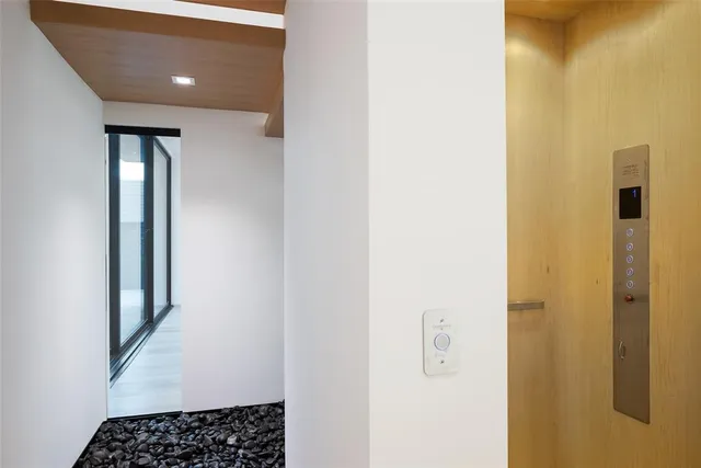 a bathroom with a sink and mirror