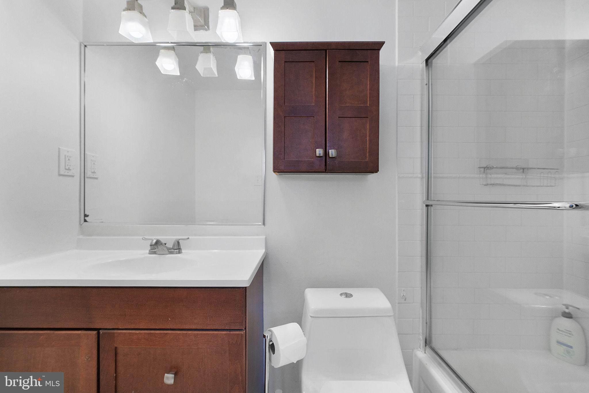 3256 Q Street Northwest Washington, DC 20007 - Photo 13 of 20 a bathroom with a sink a toilet and shower