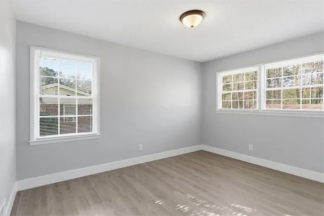 an empty room with a window