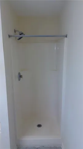 a close up of a shower