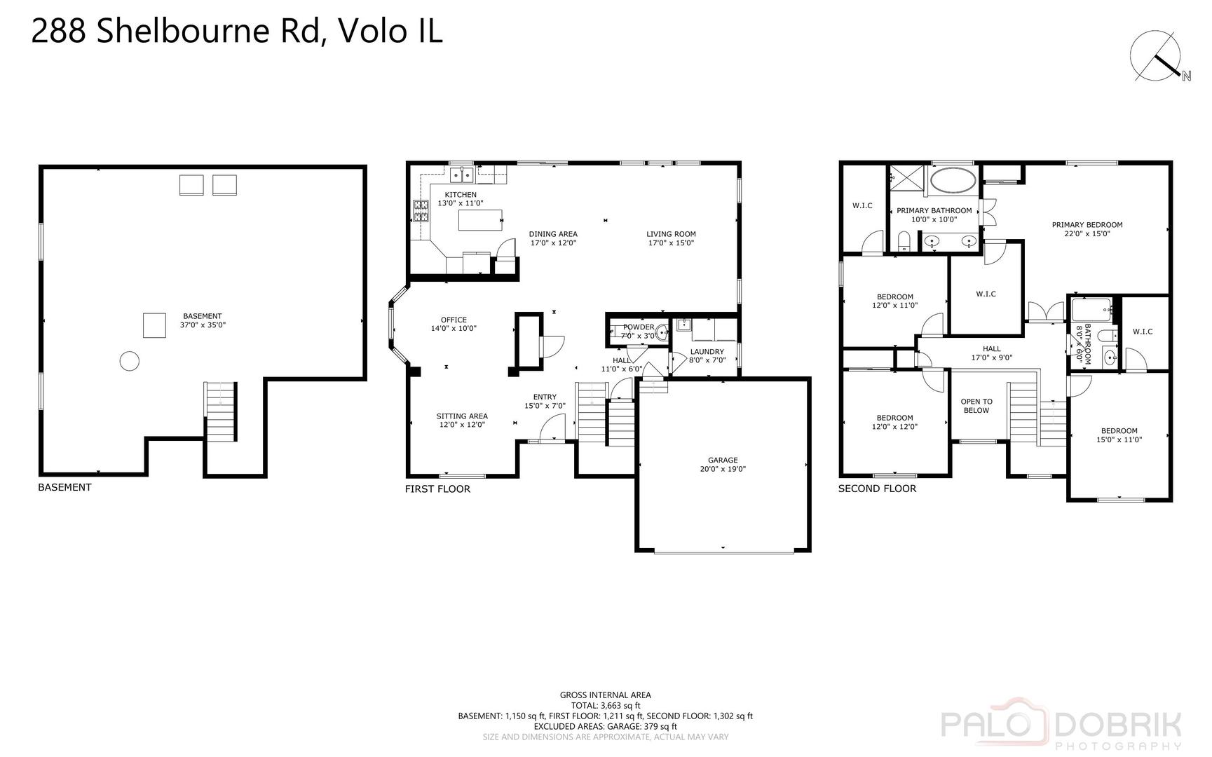 288 Shelbourne Road Volo, IL 60073 - Photo 33 of 33 a picture of a floor plan