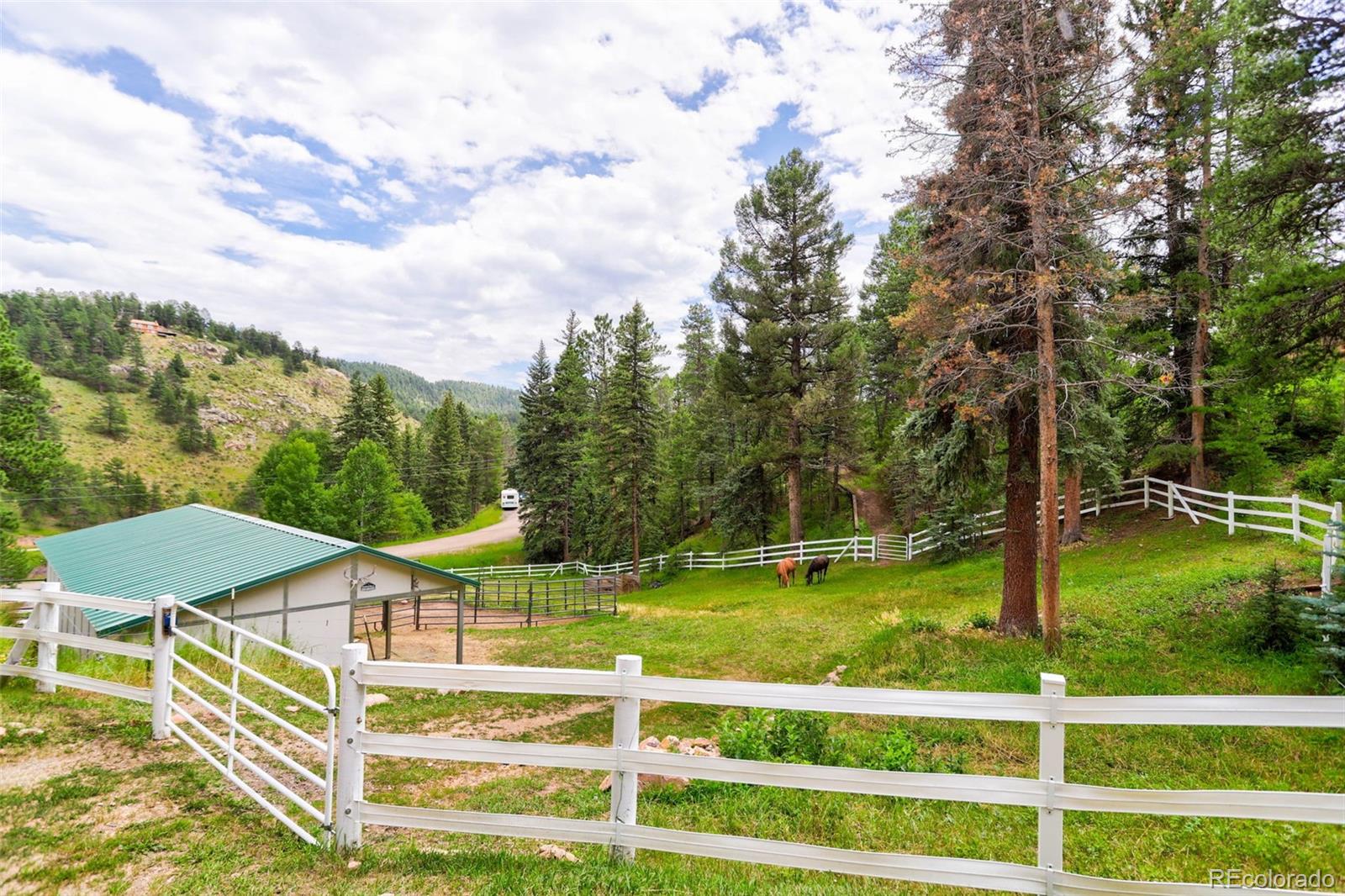 12079 Tecumseh Trail Conifer, CO 80433 - Photo 27 of 38 a view of a house with a yard