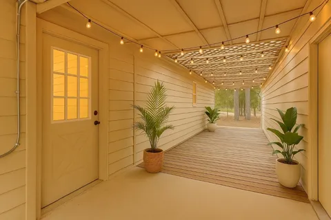 a view of porch with patio