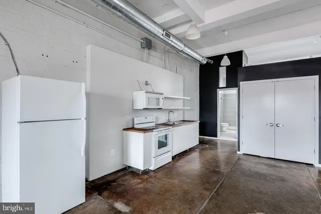 an empty room with a natural light