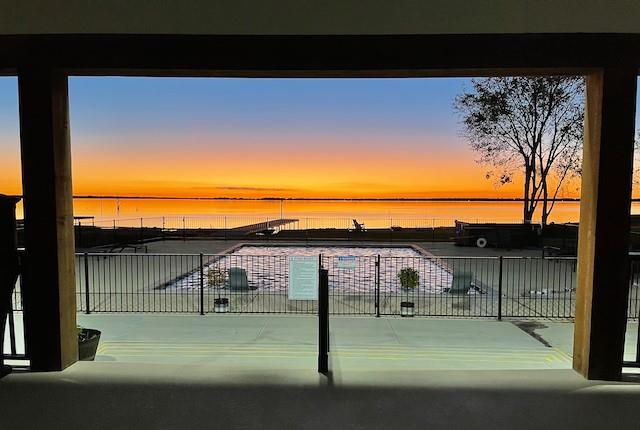 5132 Waterfront Road Kerens, TX 75144 - Photo 39 of 40 a view of a terrace with a garden and mountain view