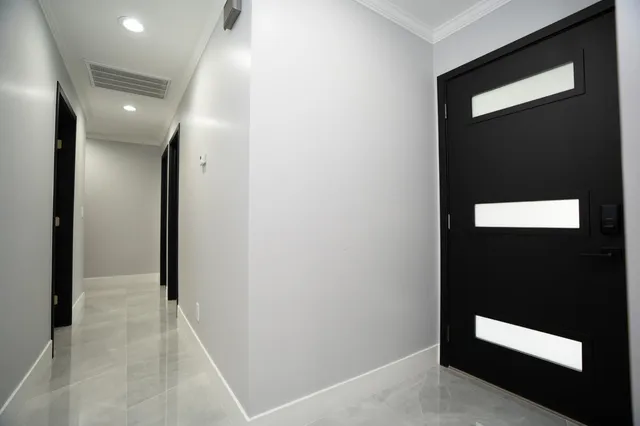 an empty room with a window