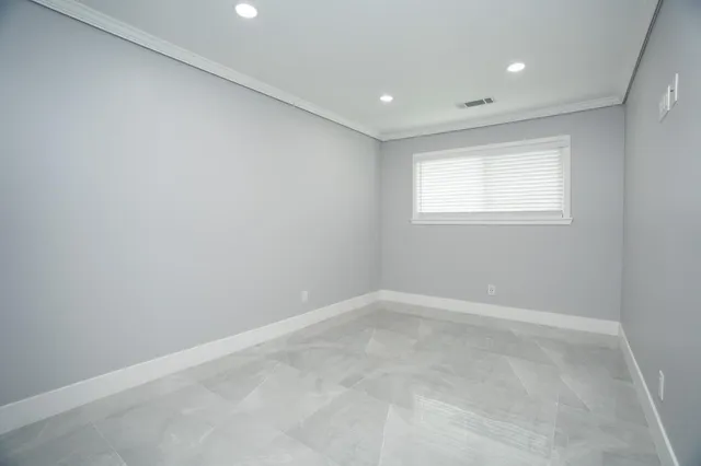 an empty room with a window