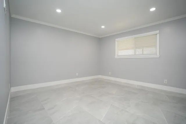 an empty room with a natural light