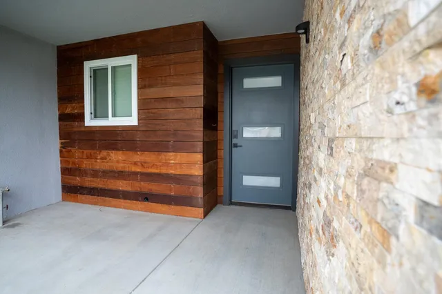 a view of front door of house