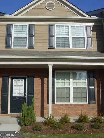 front view of a brick house