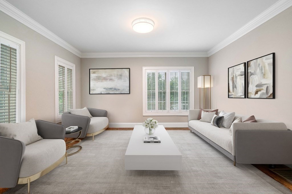 5 Bennett Road Wayland, MA 01778 - Photo 12 of 28 a living room with furniture and windows