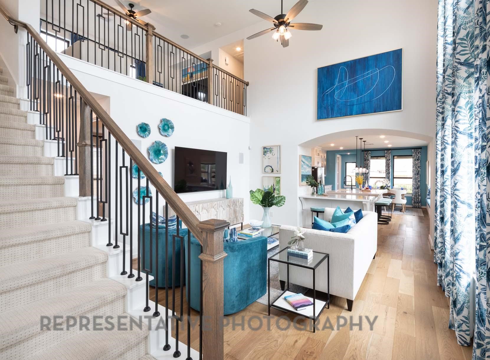 2426 Guava Hls Lane Manvel, TX 77578 - Photo 24 of 48 a living room with furniture and a chandelier