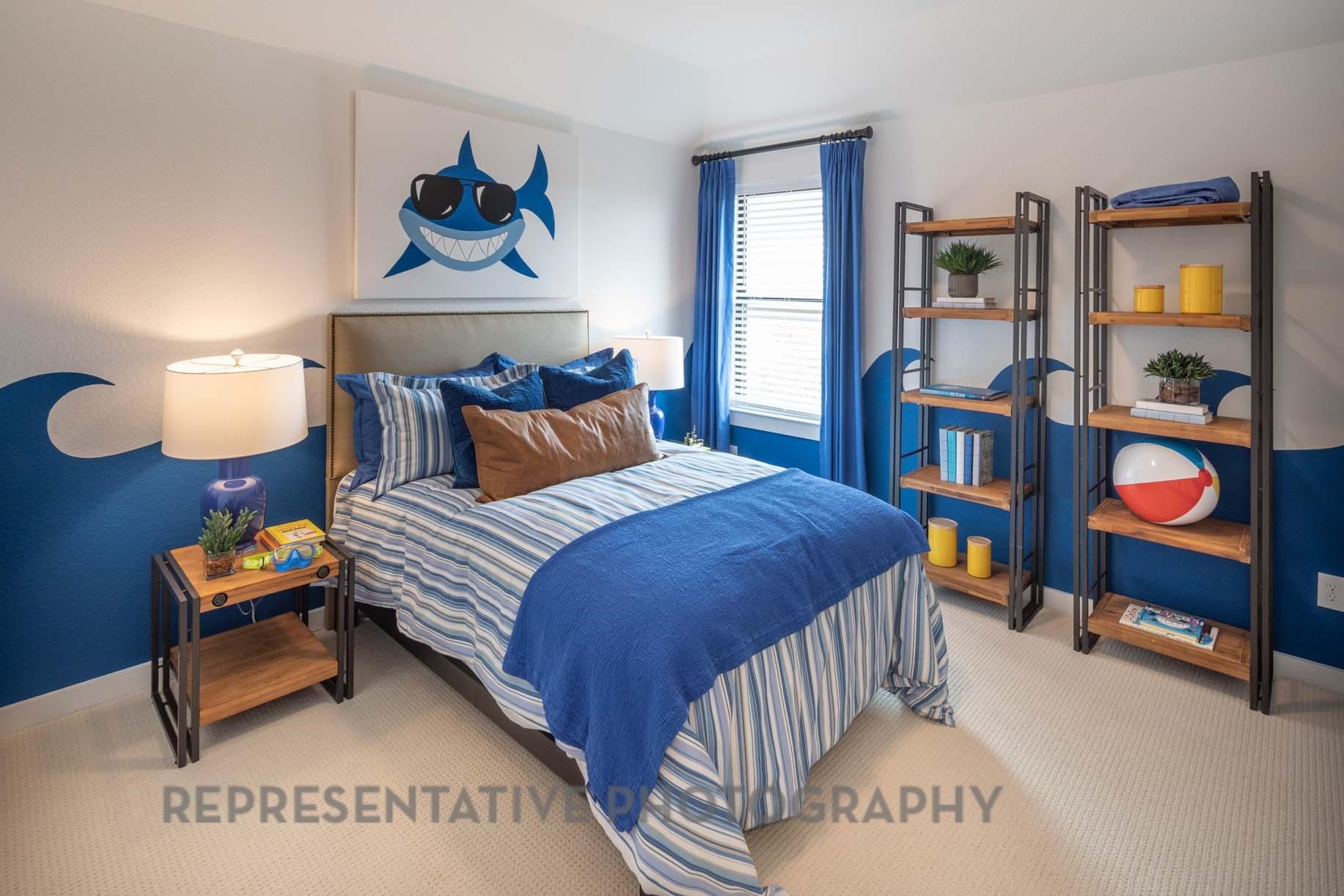 2426 Guava Hls Lane Manvel, TX 77578 - Photo 27 of 48 a bedroom with bed and wooden floor