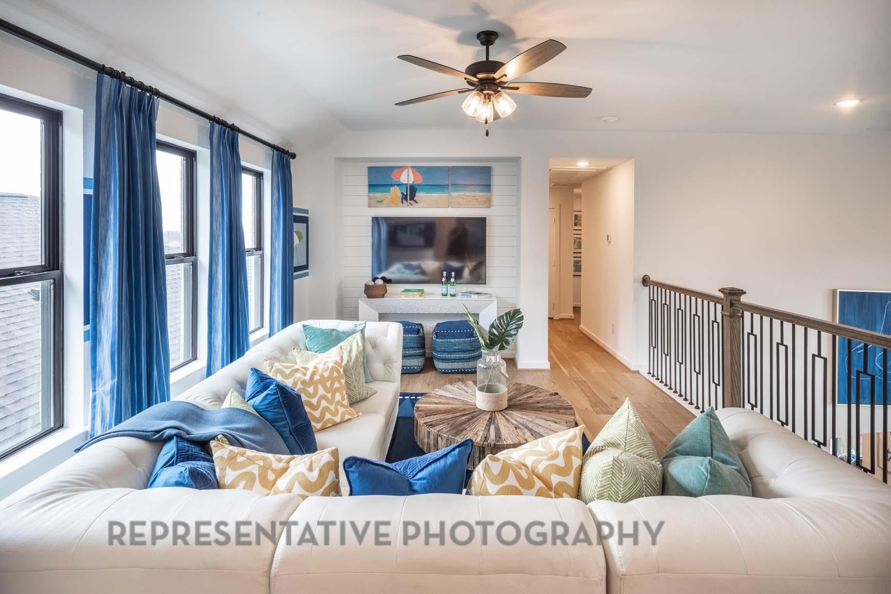 2426 Guava Hls Lane Manvel, TX 77578 - Photo 29 of 48 a living room with furniture and a flat screen tv