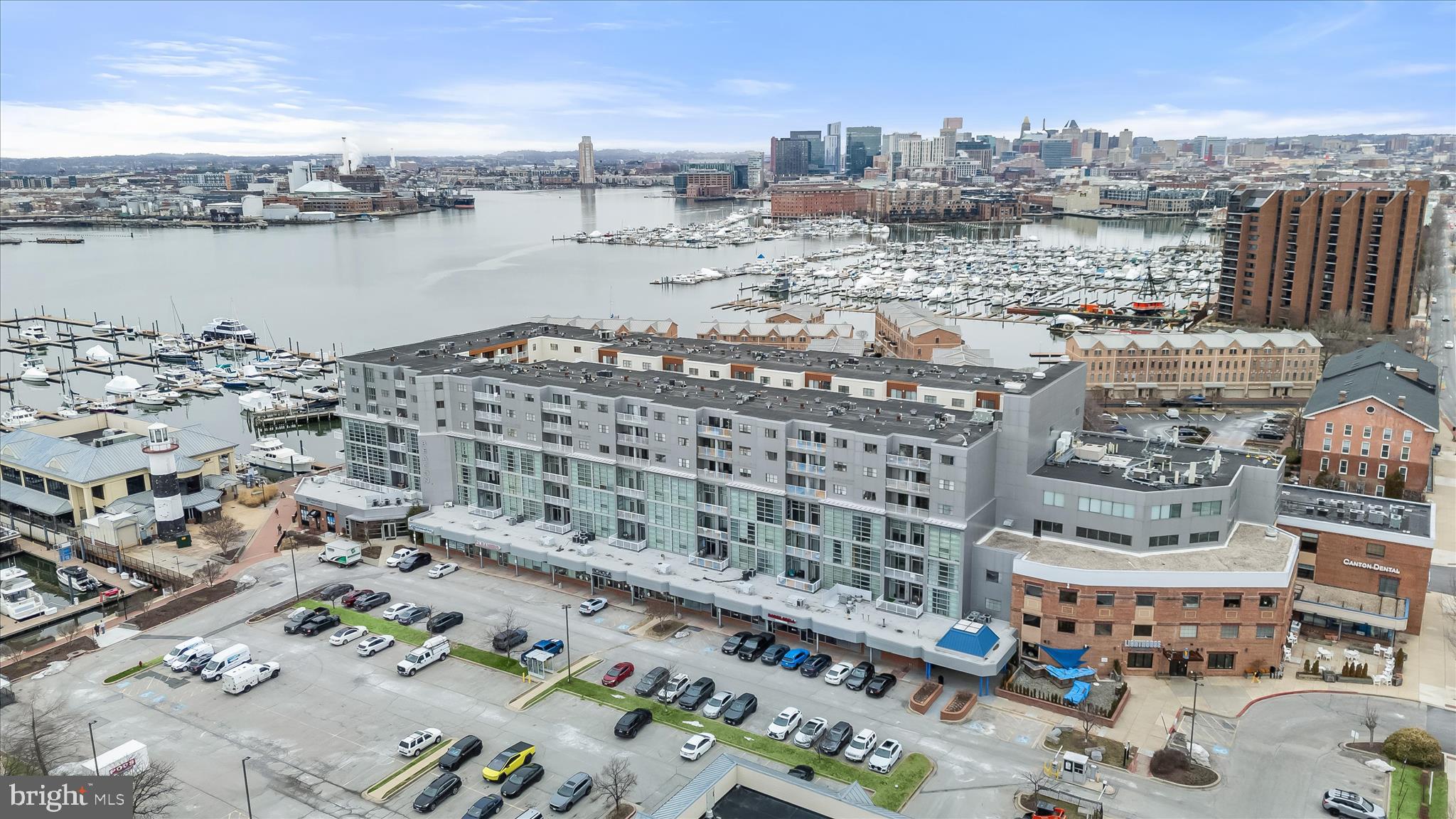 2702 Lighthouse Point East, Unit 522 Baltimore, MD 21224 - Photo 2 of 50 a city view with tall buildings