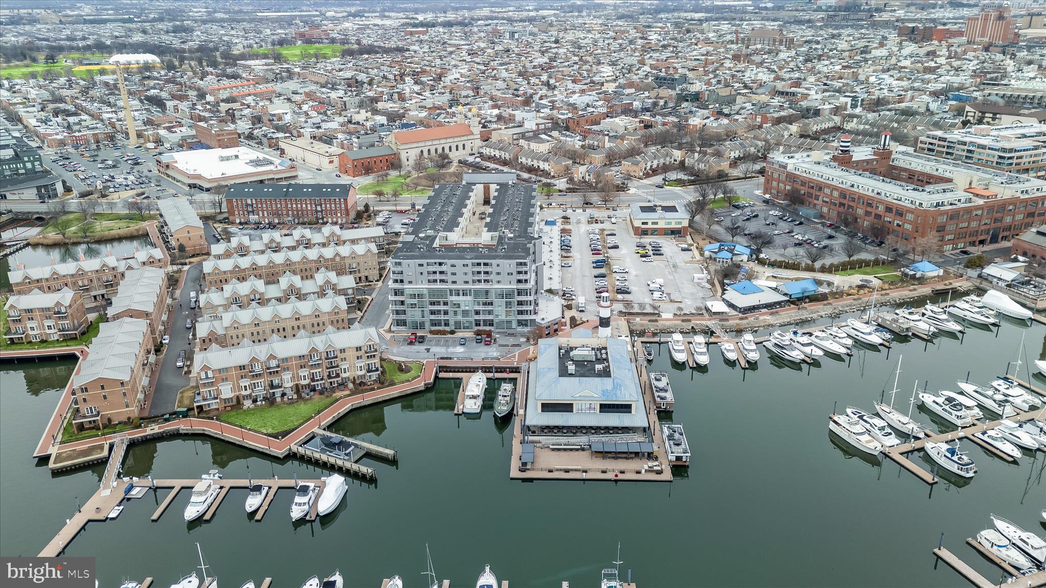 2702 Lighthouse Point East, Unit 522 Baltimore, MD 21224 - Photo 45 of 50 an aerial view of a house with outdoor space