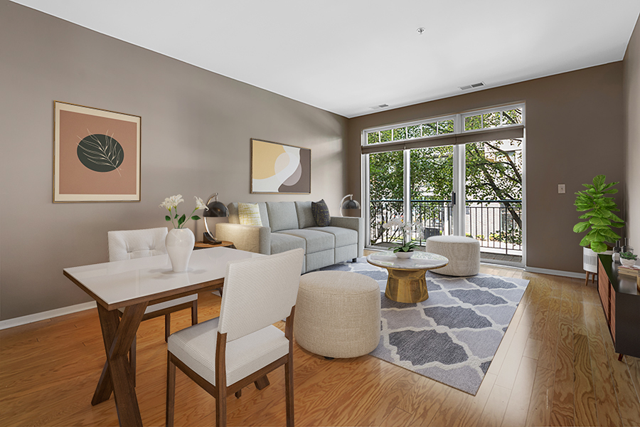 140 North Euclid Avenue, Unit 202 Oak Park, IL 60302 - Photo 3 of 15 a living room with furniture and a potted plant