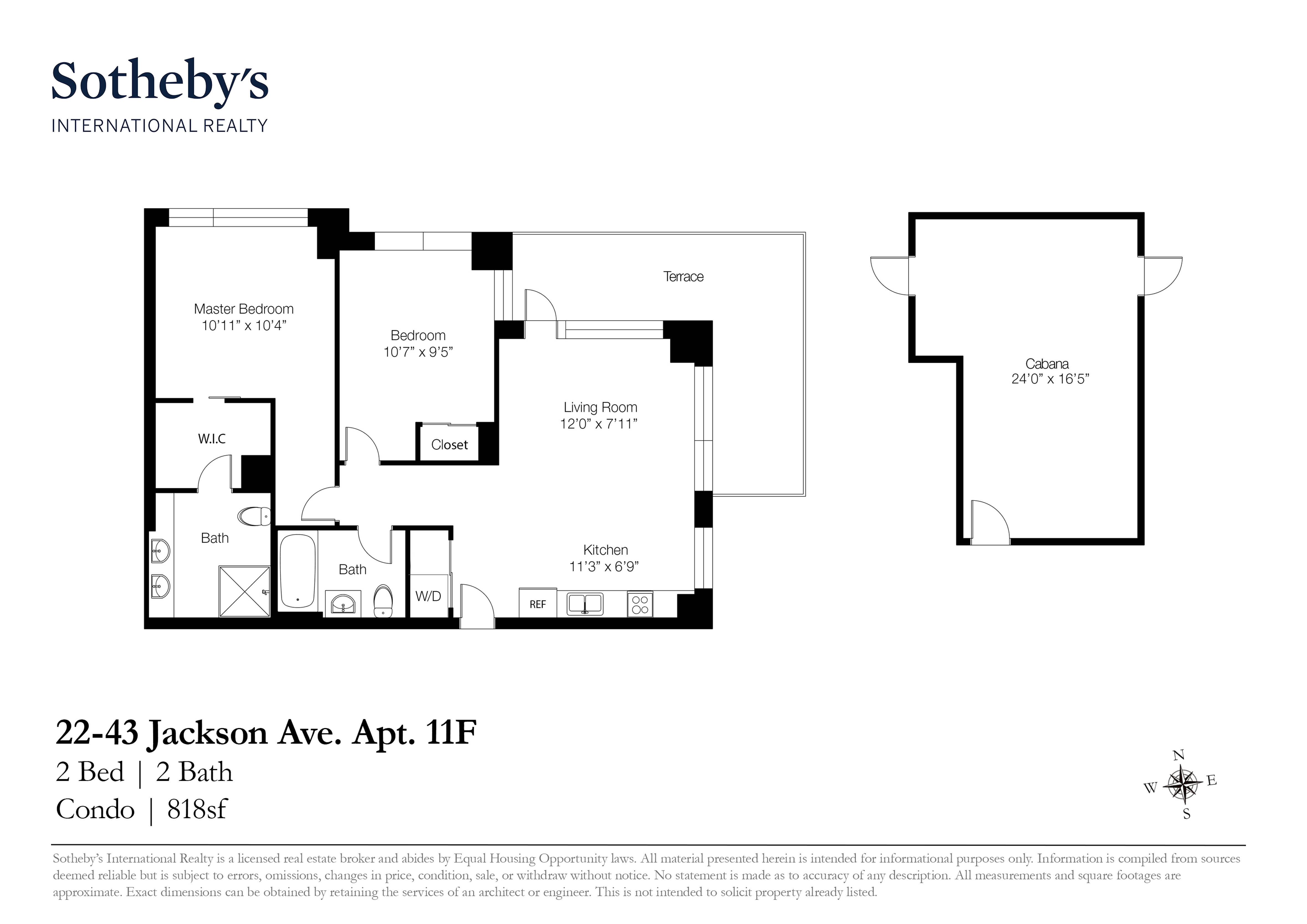 22-43 Jackson Avenue, Unit 11F Queens, NY 11101 - Photo 18 of 18 a picture of a floor plan