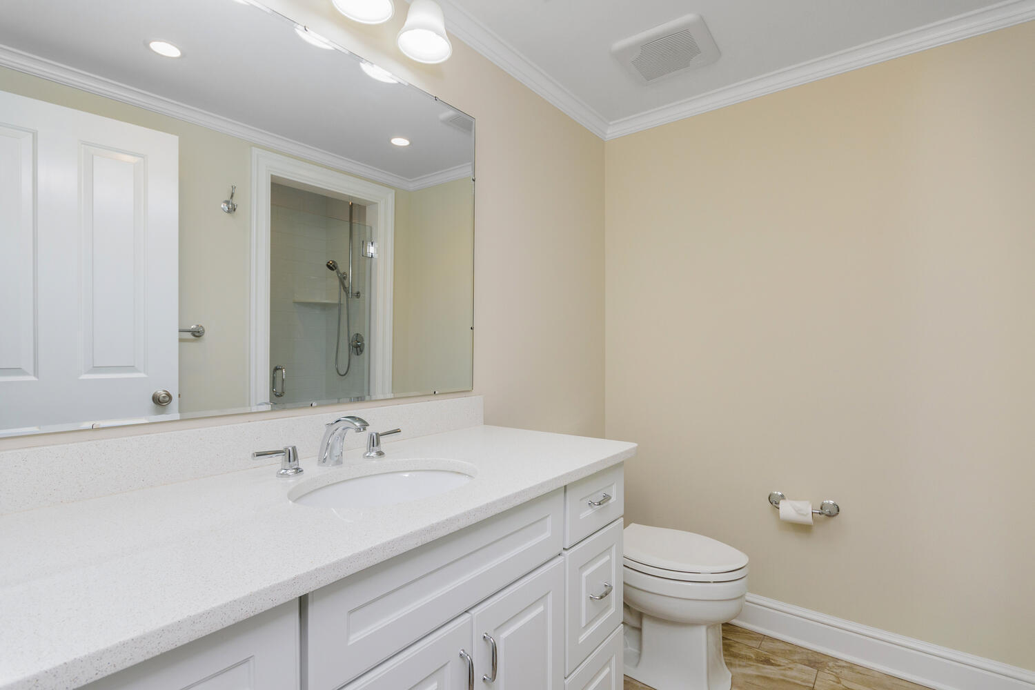 178 Middlesex Road Darien, CT 06820 - Photo 36 of 44 a bathroom with a sink a toilet and shower