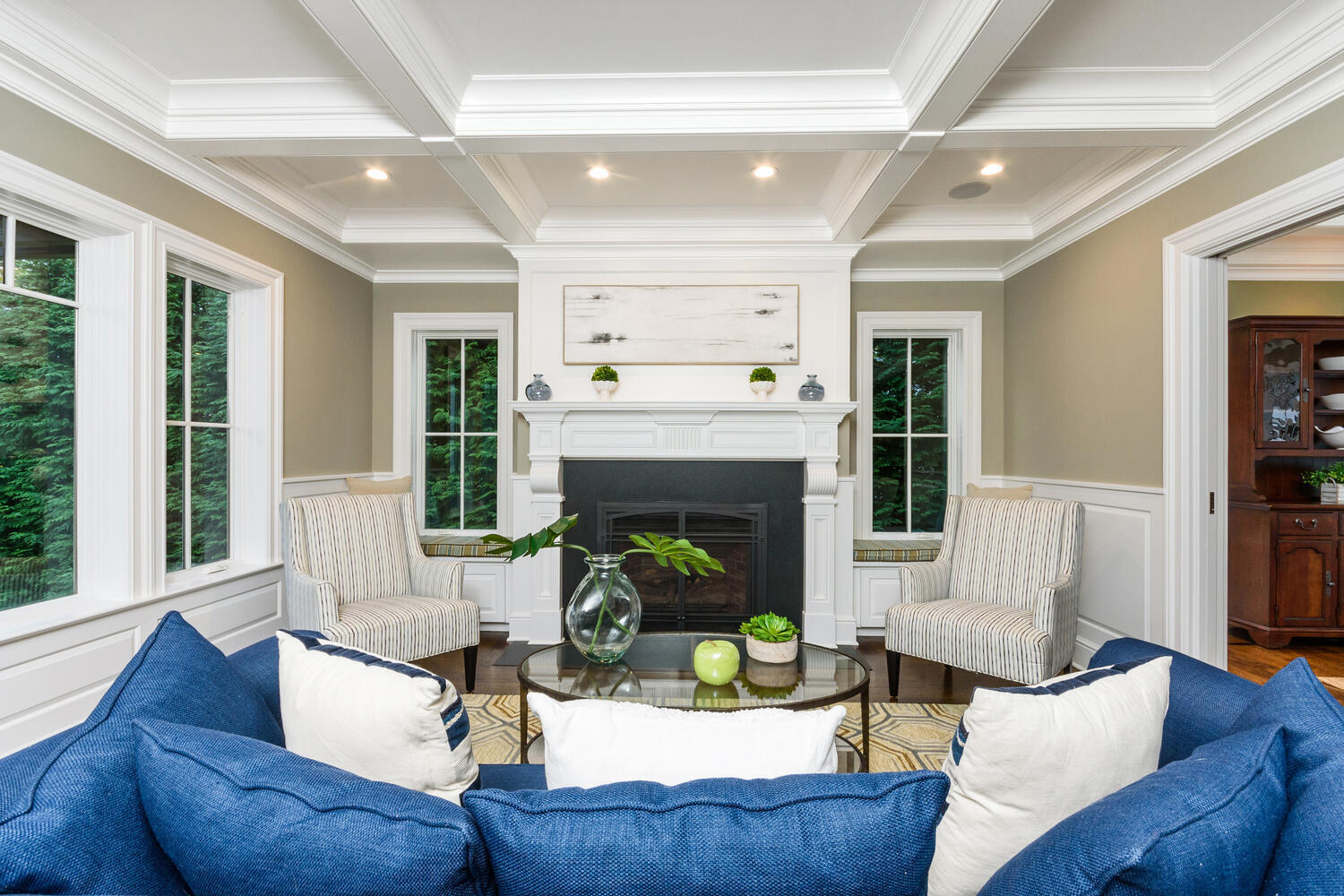 178 Middlesex Road Darien, CT 06820 - Photo 7 of 44 a living room with furniture and a fireplace
