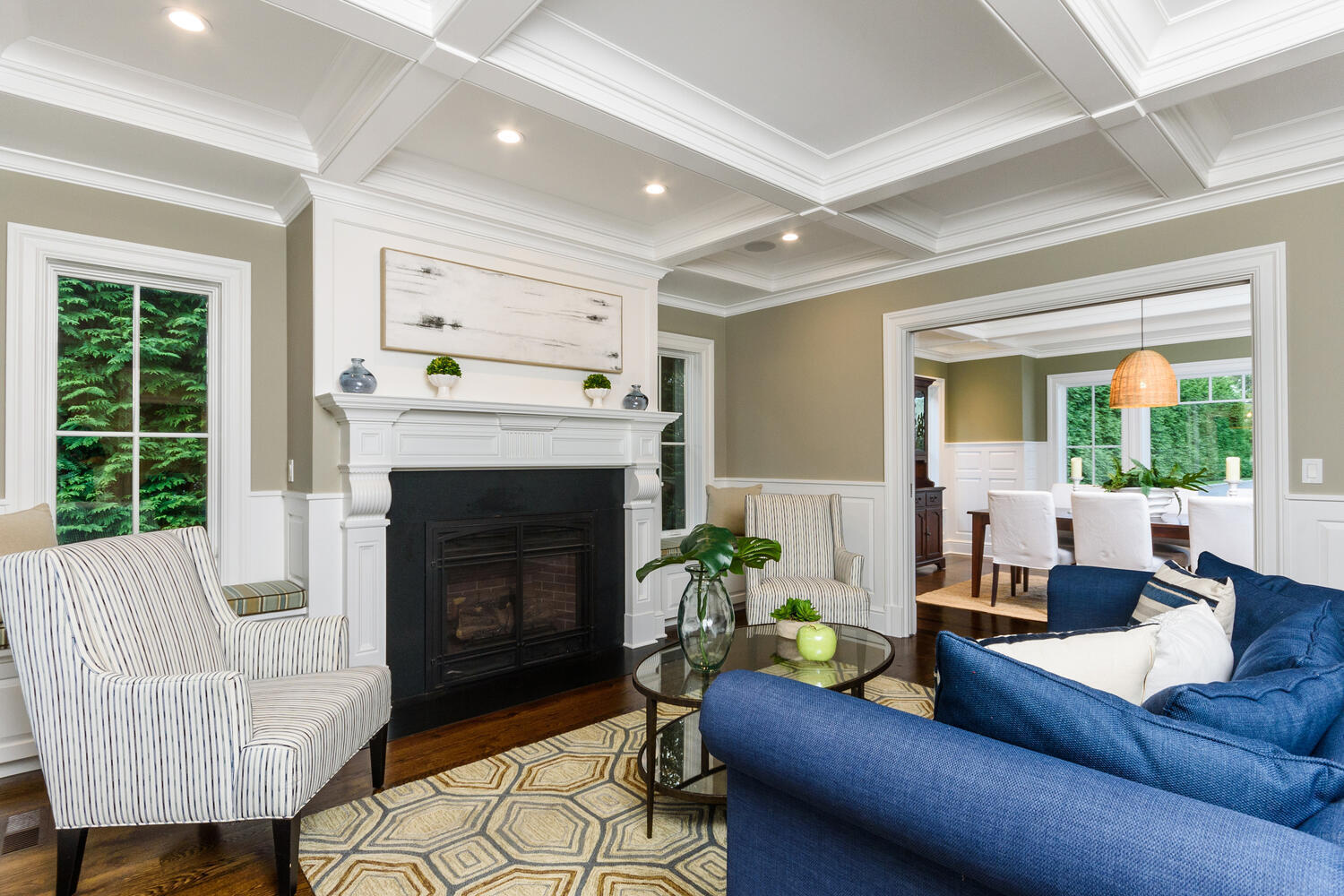 178 Middlesex Road Darien, CT 06820 - Photo 8 of 44 a living room with furniture and a fireplace